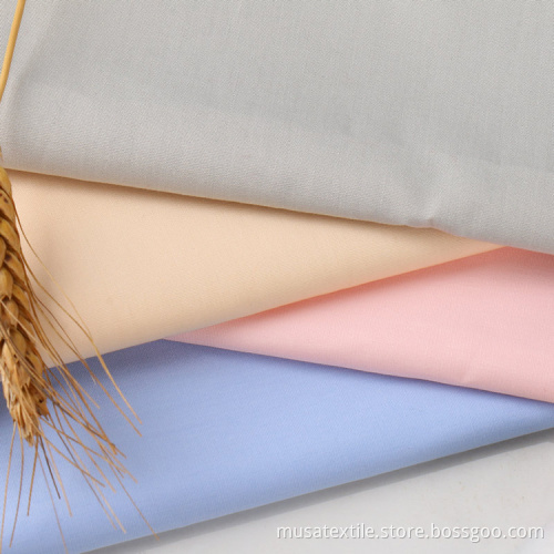 Feste Farbe CVC Poplin gewebter Stoff für Hemd
